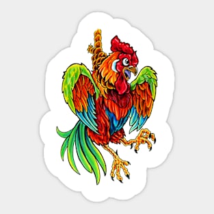 Hanged Cock colorful tee shirt Sticker